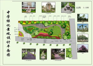 某中学绿化景观设计平面图